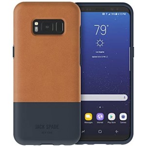 Jack Spade Coque Bicolore pour le Samsung Galaxy S8 - Marron Tan/BlUE Marine