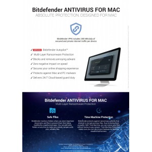 Bitdefender Antivirus for Mac 2020 | 5 Appareils | 1 An | Numérique (ESD/UE)