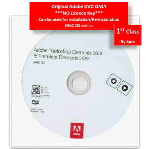 Adobe Photoshop Elements et Premier Element 2019 MAC*CD ONLY NO KEY* UK 1st Class