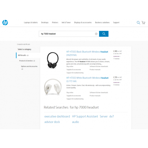 HP Bluetooth Stereo Headset SEALED 8 hours battery 1 year warranty UK VAT inc.
