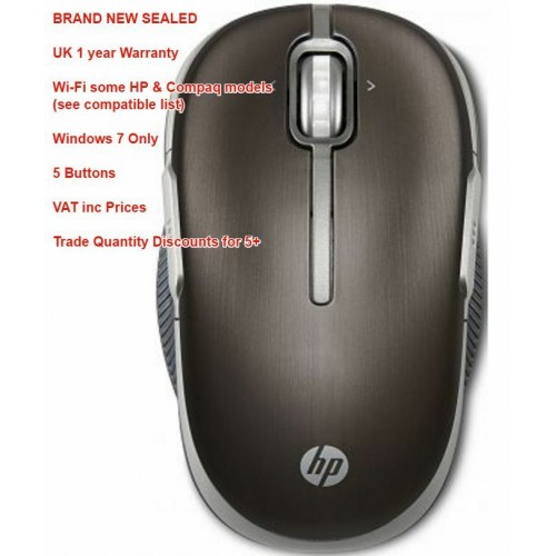 HP WiFi Wireless Mobile Mouse 5 buttons SEALED  | COMPATIBILITY: see list of HP 