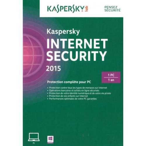 Kaspersky Internet Security 2015 | 1 Appareil | 1 An | Download Numérique (ESD/UE)