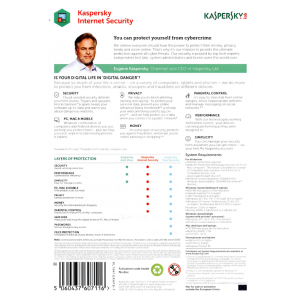 Kaspersky Internet Security 2017 | 1 Appareil | 1 An | Numérique (ESD/RU+UE)
