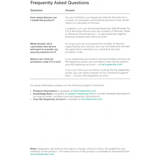 Kaspersky Internet Security 2018 | 5 Appareils | 1 An | Numérique (ESD/UE)