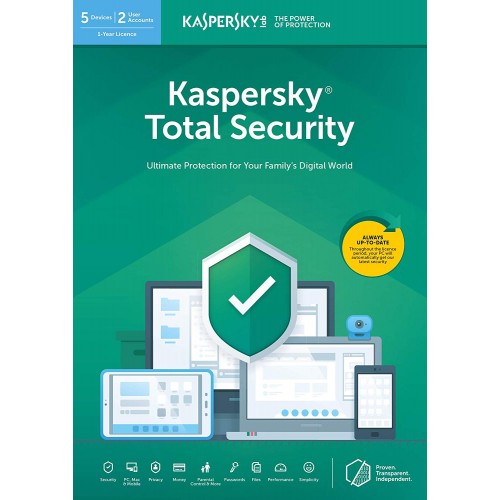 Kaspersky Total Security 2019 | 5 Geräte | 1 Jahr | Digital (ESD / EU)