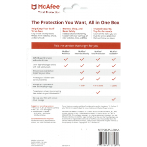 McAfee Total Protection 2020 | 1 Appareil | 1 An | Numérique (ESD/UE)