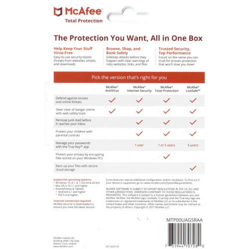 McAfee Total Protection 2020 | Nombre Illimité Appareils | 1 An | Numérique (ESD/UE)