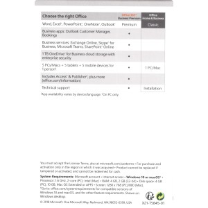 Microsoft Office Famille et Petite Entreprise 2019 | 1 PC/Mac | Numérique (ESD/UE) (Windows 10 Slmt)*