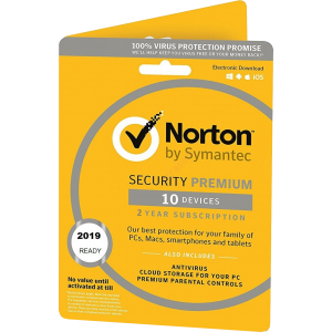Norton Security 2019 Premium | 10 Appareils | 2 Ans | Numérique (ESD/UE)