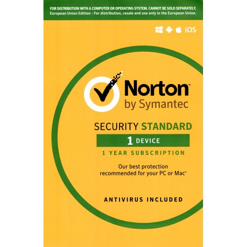 Norton Security 2019 Standard | 1 Appareils | 1 An | OEM Numérique (ESD/UE)