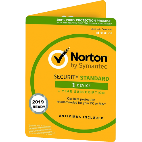 Norton Security 2019 Standard | 1 Appareils | 1 An | Numérique (ESD/UE)