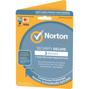 Norton Security Deluxe | 3 Appareils | 1 An | (abnt*) | Numérique (ESD/UE)