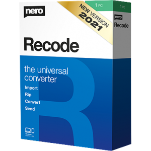 Nero Recode 2021 1PC (Licence perpétuelle) | Numérique (ESD/UE)