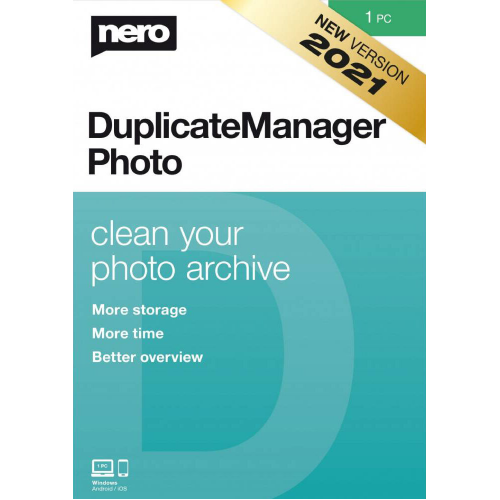 Nero DuplicateManager Photo  2021| 1PC (Licence perpétuelle) | Numérique (ESD/UE)
