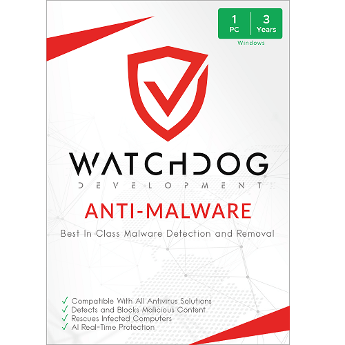 Watchdog Anti-Malware | 1 PC | 1 An | Numérique (ESD/UE)