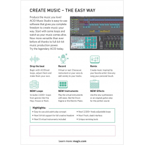 ACID Music Studio 11 | Numérique (ESD/UE)