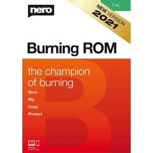 Nero Burning ROM 2021 1PC (Licence perpétuelle) | Numérique (ESD/UE)