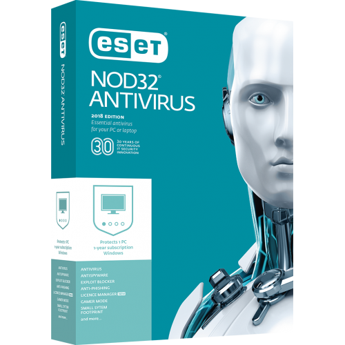 Eset NOD32 Antivirus 2020 | 1 Appareils | 1 An | Numérique (ESD/UE)