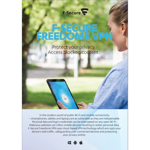 F-Secure Freedome VPN Multi-Appareil | 5 Appareils | 1 An | Numérique (ESD/UE)