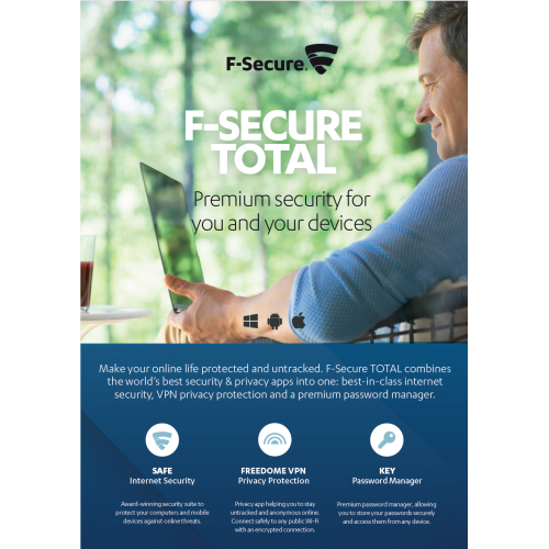 F-Secure Total Security and Privacy VPN  | 5 Appareils | 2 Ans | Numérique (ESD/UE)
