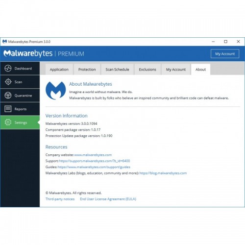 Malwarebytes Premium for Windows 2021 | 1 PC | 1 An | Numérique (ESD/RU+UE)