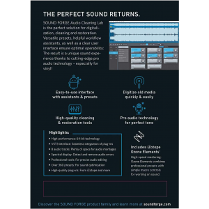SOUND FORGE Audio Cleaning Lab | Numérique (ESD/UE)