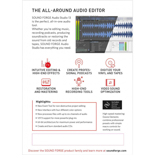 SOUND FORGE Audio Studio 14 | Digital (ESD/EU)