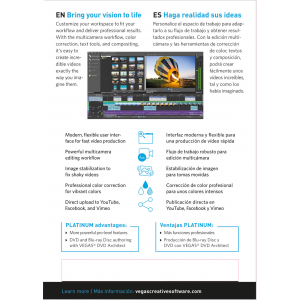 VEGAS Movie Studio 15 Platinum | Numérique (ESD/UE)
