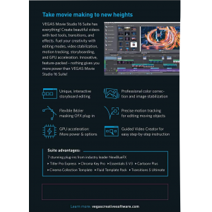 VEGAS Movie Studio 16 Suite | Numérique (ESD/UE)
