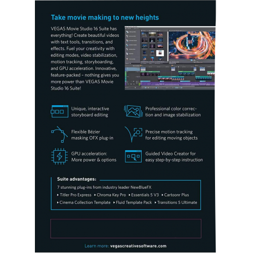 VEGAS Movie Studio 16 Suite | Numérique (ESD/UE)